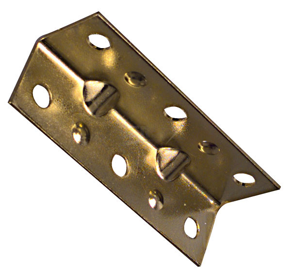 Furniture Corner Brace-Satin Brass Tone